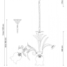 Подвесная люстра с лампочками Lucia Tucci Fiori Di Rose 184.8.1+Lamps 