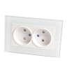 Нарушена упаковка!  <315905> Розетка на 2 поста с защитной шторкой (белый) Катрин Stekker GLS10-7013-01 39168