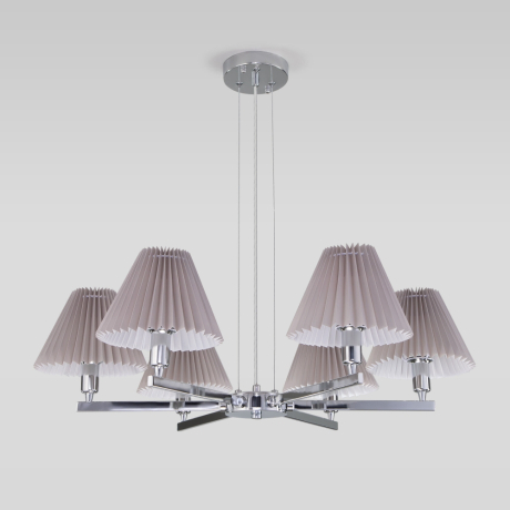 Подвесная люстра Peony Eurosvet 60136/6 хром/серый 
