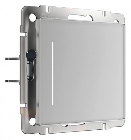 Выключатель сенсорый одноклавишный с подсветкой и функцией Wi-Fi, без рамки Werkel серебряный W4513006 