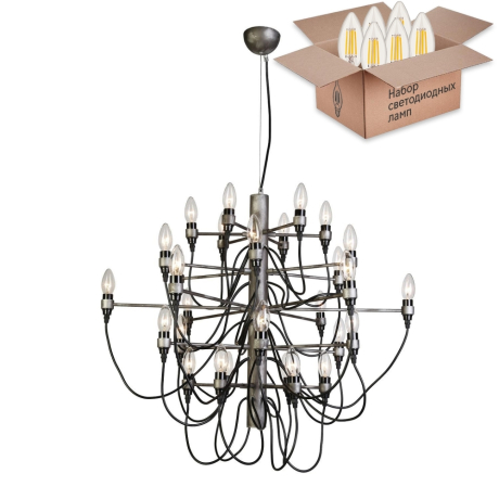 Подвесная люстра Favourite Golem с лампочками 1892-30P+Lamps E14 Свеча