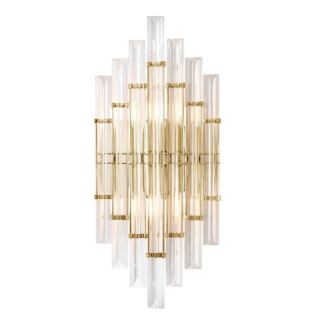 Настенный светильник Crystal Lux Saragosa AP2 Brass/Transparente 