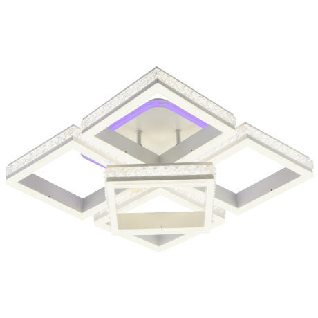 Потолочный диммируемый светильник с пультом ДУ Profit Light 6000/4+1 WHT 280W+8W RGB 