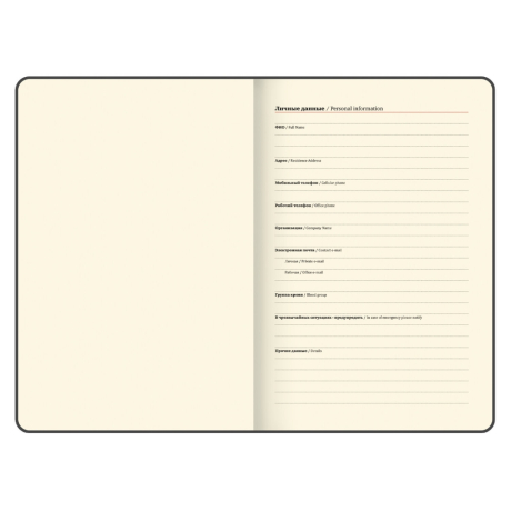 Нарушена упаковка!  <795173> Еженедельник датированный 2026 А5 145х215 мм, BRAUBERG "Augustus", под кожу, темно-синий, 117164