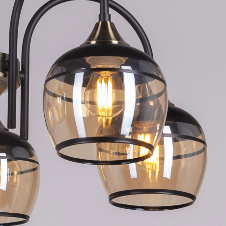 Люстра на штанге с лампочками DeMarkt 315015605+Lamps