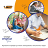 Нарушена упаковка! <375849> Ручки шариковые BIC "Orange Original Fine", НАБОР 4 шт., СИНИЕ, узел 0,8 мм, линия письма 0,3 мм, пакет, 8308521 (141308)