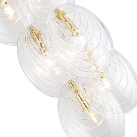 Подвесная люстра с лампочками CRYSTAL LUX Mar SP6 Transparente+Lamps 