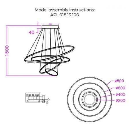 Подвесная светодиодная люстра Aployt Janina APL.018.13.100 