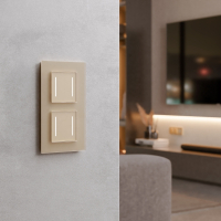 Сенсорный выключатель двухклавишный с подсветкой (шампань) W4522011 Werkel