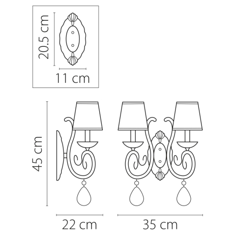 Настенное бра Lightstar Ricerco 693624 