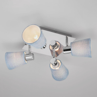 20080/4 хром/голубой Потолочный светильник с поворотными абажурами Eurosvet Culver