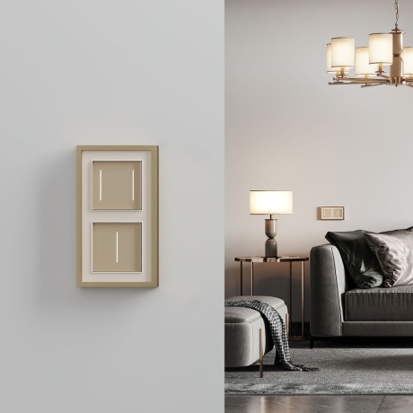 Выключатель сенсорый одноклавишный с подсветкой, без рамки Werkel шампань W4512011 