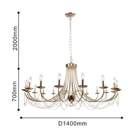 Подвесная люстра с лампочками F-Promo Plini 2591-18P+Lamps E14 Свеча 