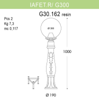 Уличный фонарный столб Fumagalli Iafaetr/G300 G30.162.000WYE27
