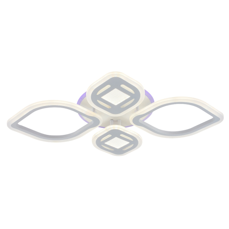 Светодиодная диммируемая люстра с ПДУ Profit Light 8439/2+2 WHT 100W+7W RGB 