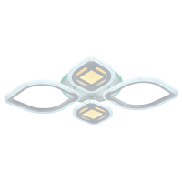 Светодиодная диммируемая люстра с ПДУ Profit Light 8439/2+2 WHT 100W+7W RGB