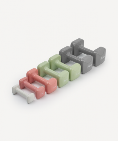 Нарушена упаковка!  <772238> Гантель виниловая DB-106 5 кг, темно-серый Starfit ЦБ-00004432