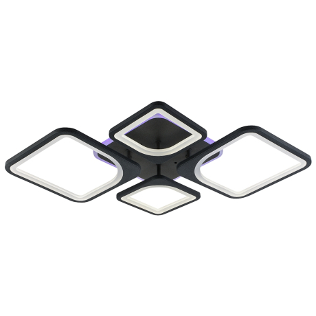 Светодиодная диммируемая люстра с ПДУ Profit Light 8057/2+2 GRP 112W+8W RGB 