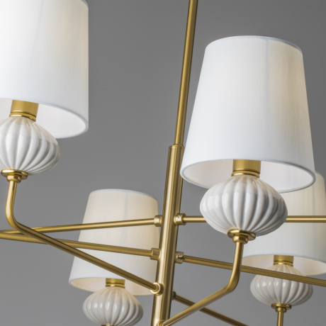 Люстра на штанге Freya Ceramics FR2029PL-08BS 