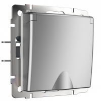 Розетка с заземлением и со шторкой, без рамки с крышкой Werkel  W1171206