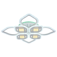 Светодиодная диммируемая люстра с ПДУ Profit Light 8439/4+4A WHT 200W+8W RGB