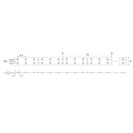 5м. Cветодиодная лента теплого цвета 3000К 2835 19,2W 12V 240LED/m IP65 Feron LS615 27734