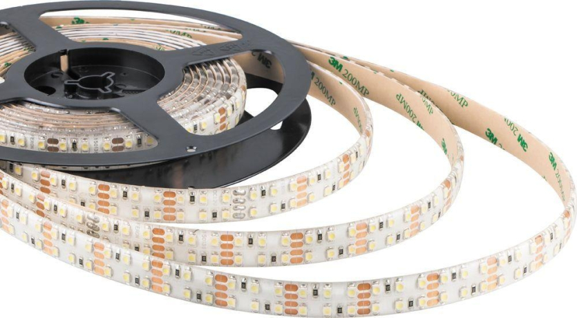 5м. Cветодиодная лента теплого цвета 3000К 2835 19,2W 12V 240LED/m IP65 Feron LS615 27734
