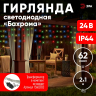 2*1м. Гирлянда Эра Бахрома RGB 24V IP44 ENOB-2M (Б0041906)