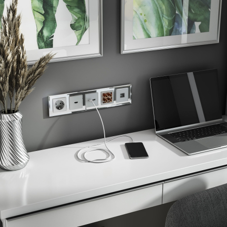 Рамка на 5 постов Werkel Diamant (зеркальный) W0051220