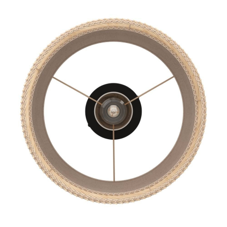 43974 Потолочный светильник TABLEY, 1X40W (E27), ?380, сталь, черный / текстиль, дерево, коричневый Eglo 