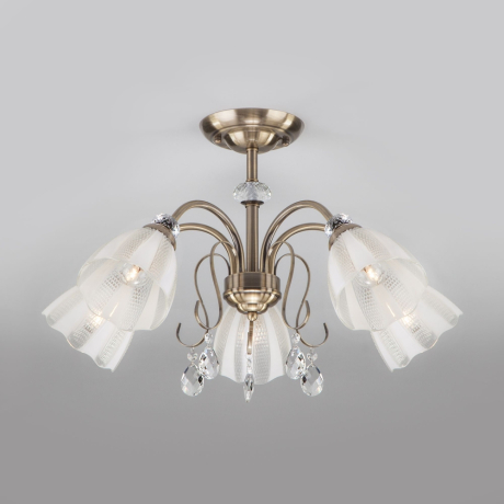 Люстра на штанге Eurosvet Floranse 30155/5 античная бронза 