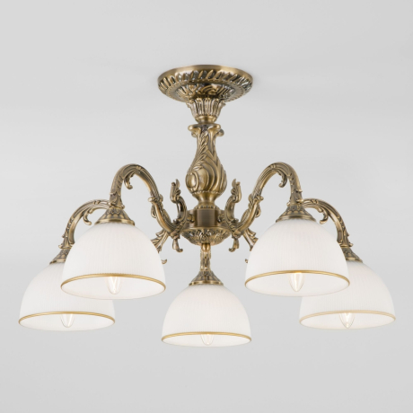 Люстра на штанге Eurosvet Caldera 60106/5 античная бронза 