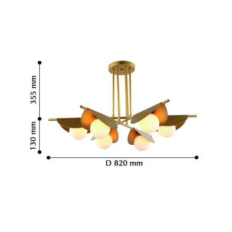 Люстра потолочная с Led лампочками в комплекте Favourite 2366-6P+Lamps 