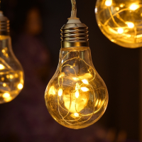 Нарушена упаковка! <295948> 1,8м. Электрогирлянда ''Ретро лампы'' 10шт (RGB) с пультом IP44 Vegas 55133