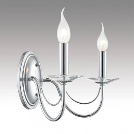 8034/2W CLASSI LN26 металл/стекло, хром/прозрачный Бра E14 2*40W 220V INCANTO LUMION 