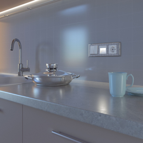 Заглушка для поста с подсветкой, без рамки Werkel белый W1154201