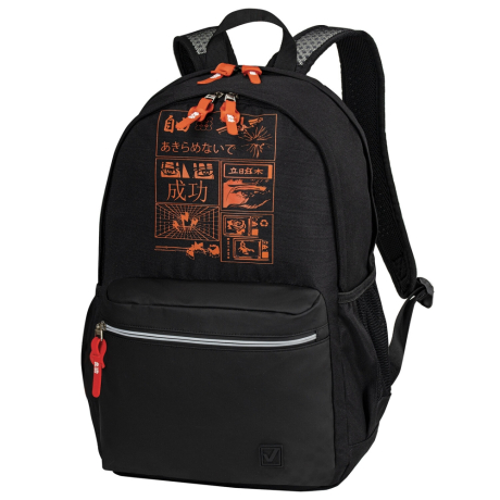 Рюкзак BRAUBERG FASHION CITY универсальный, 2 отделения, "Manga Anime", черный, 46х31х15 см, 270811 (270811)
