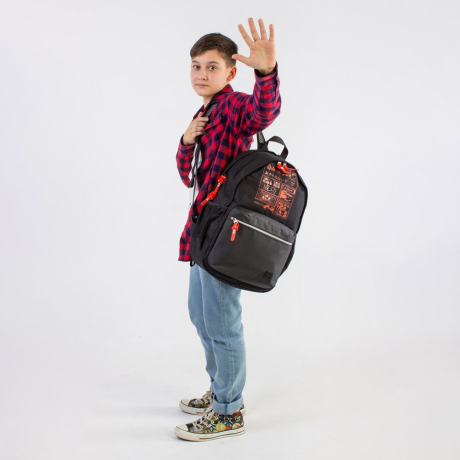Рюкзак BRAUBERG FASHION CITY универсальный, 2 отделения, "Manga Anime", черный, 46х31х15 см, 270811 (270811)