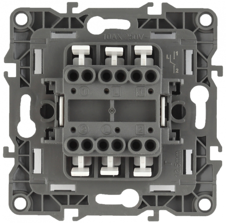 Переключатель двухклавишный ЭРА 12 10AX 250V 12-1106-12 Б0019295