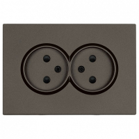 Розетка двойная без заземления и со шторкой Stekker Эмили 49929