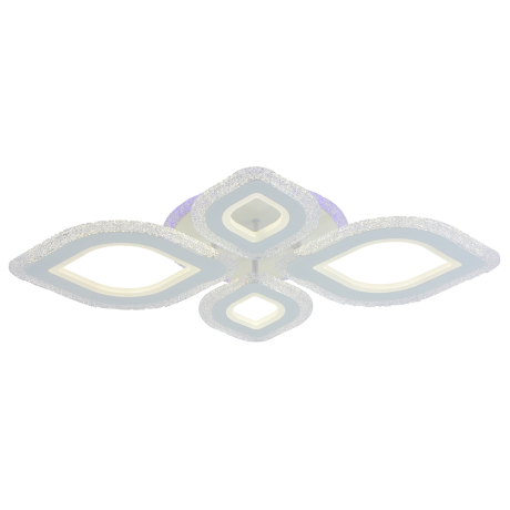 Светодиодная диммируемая люстра с ПДУ Profit Light 8082/2+2 WHT 138W+7W RGB 