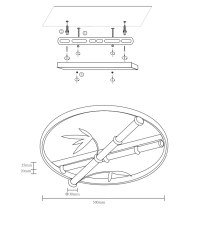 Потолочная люстра с пультом ДУ Velante 440-307-03