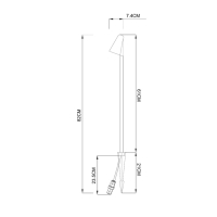 Наземный низкий светильник Arte Lamp Muphrid A4109FN-1BK