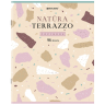 Нарушена упаковка!  <605495> Тетрадь А5, 96 л., BRAUBERG, скоба, клетка, TWIN-лак, "Natura Terrazzo", 404431 (404431)
