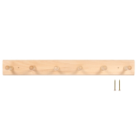 Нарушена упаковка!  <296508> Вешалка 6-ти рожковая, липа, 55х6,5х7 ''Банные штучки'' 32138