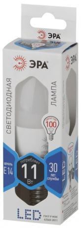 Лампа светодиодная ЭРА E14 11W 4000K матовая LED B35-11W-840-E14 Б0032982 