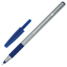 Нарушена упаковка!  <709748> Ручка шариковая с грипом BRAUBERG "i-STICK POINT", СИНЯЯ, корпус серый, игольчатый узел 0,7 мм, линия письма 0,35 мм, 144021