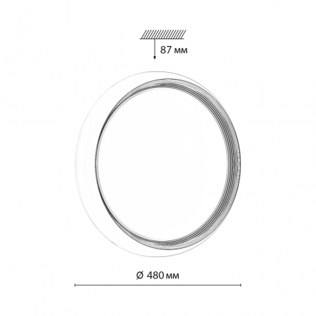 Накладной светильник Sonex Tofiq Black 7651/EL 