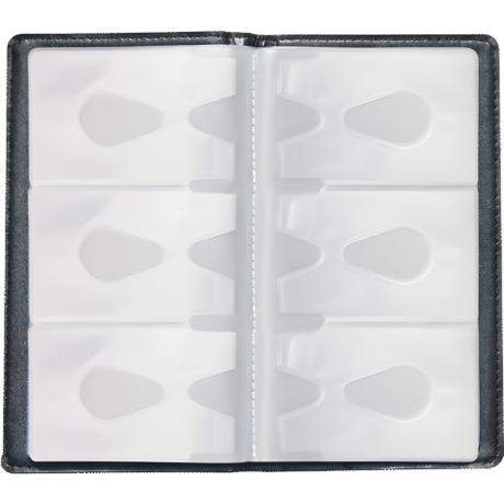 Визитница/кредитница трехрядная BRAUBERG "Cayman", на 96 карт, под кожу крокодила, черная, 231761 (231761)