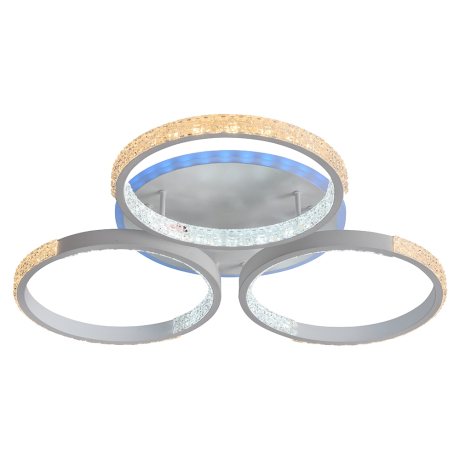 Светодиодная диммируемая люстра с ПДУ Profit Light 8047/3 WHT A 78W+6W RGB 